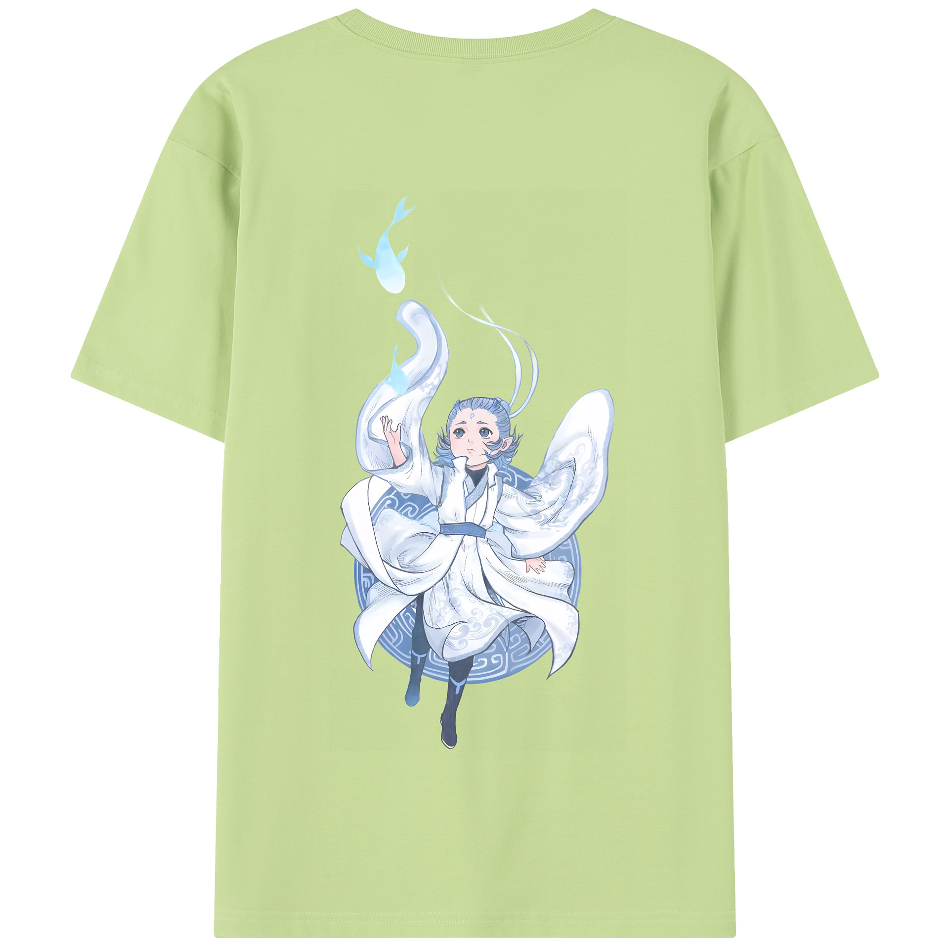 （画像用） Ne Zha 2 ナタ 魔童の大暴れ 綿100％半袖Tシャツ（背面プリント）